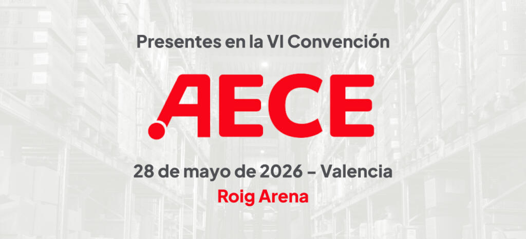 VI Convención AECE en Roig Arena, Valencia, el 28 de mayo de 2026. Evento destacado en logística.