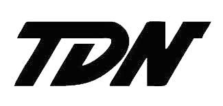Logotipo negro de TDN sobre fondo blanco.