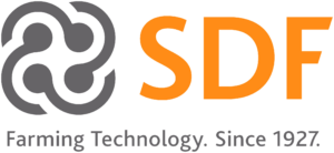 Logotipo SDF con lema Farming Technology Since 1927