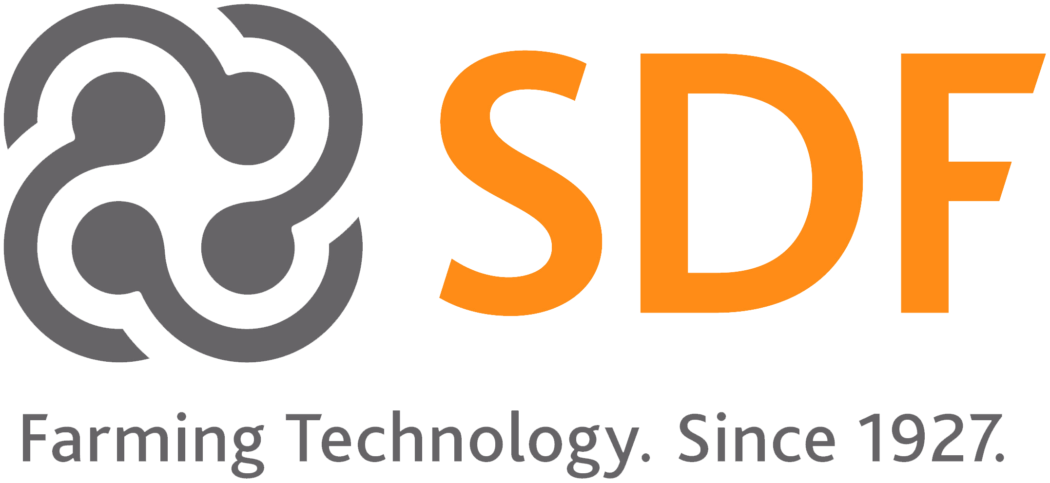 Logotipo SDF con lema Farming Technology Since 1927