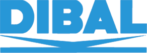 Logotipo azul de Dibal, empresa de soluciones tecnológicas para pesaje y etiquetado.